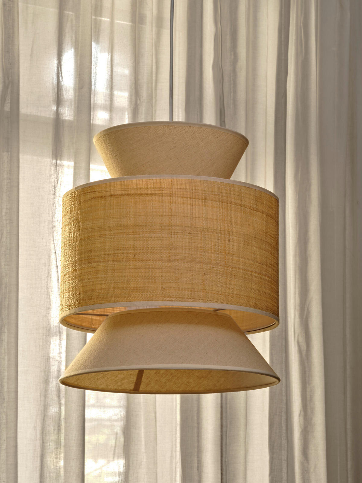 HÄNGELEUCHTE 35/142 cm  - Beige, Natur, Holz/Textil (35/142cm) - Osram