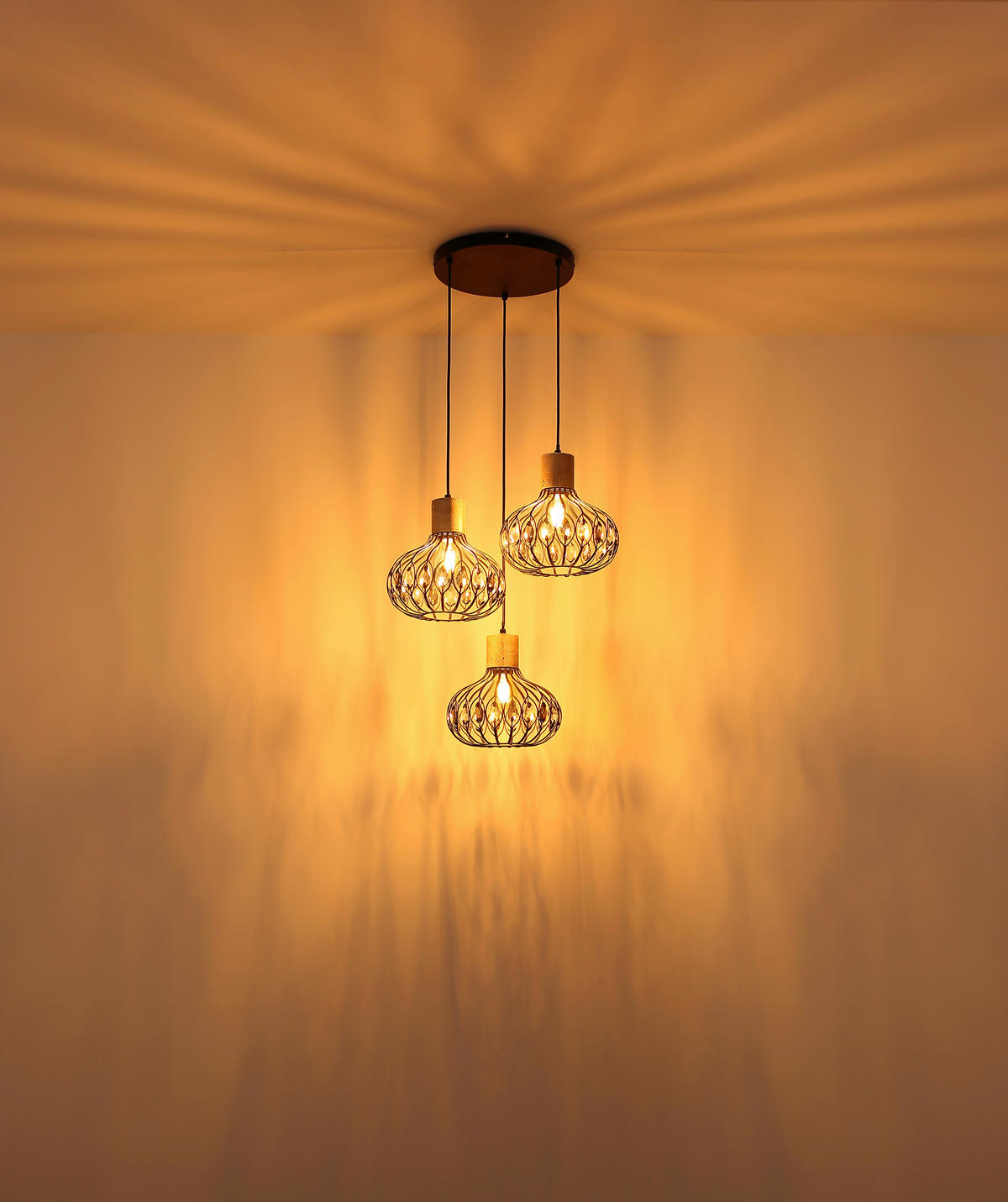 HÄNGLAMPA DORTHY 47/150 cm  - klar/grå, Basics, metall/glas (47/150cm) - Globo