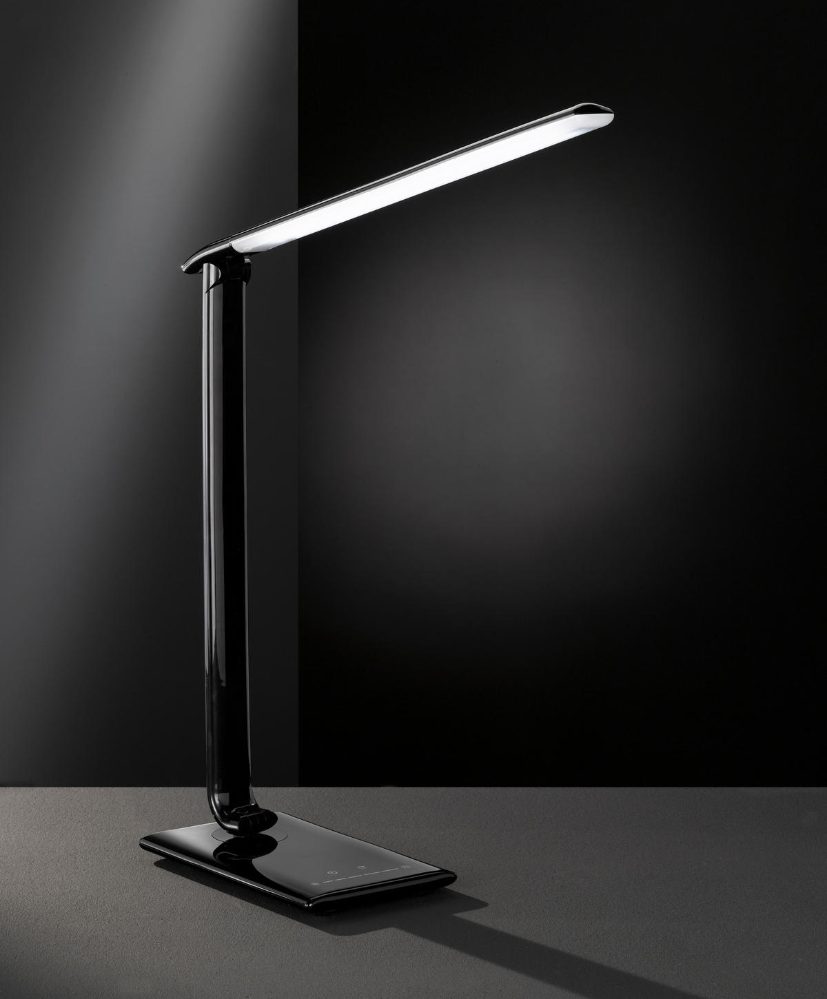 LED-TISCHLEUCHTE 12,5/56/35 cm   - Schwarz, Design, Kunststoff (12,5/56/35cm)