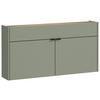 SCHUHSCHRANK GW-Ameca  in 110/57/22 cm  - Eichefarben/Pastellgrün, Design, Holzwerkstoff/Metall (110/57/22cm)