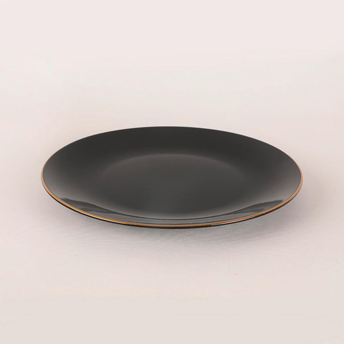 KOMBISERVICE Schwarz, Goldfarben 42-teilig 6 Personen  - Goldfarben/Schwarz, Basics, Keramik (19/19/19cm) - P & B
