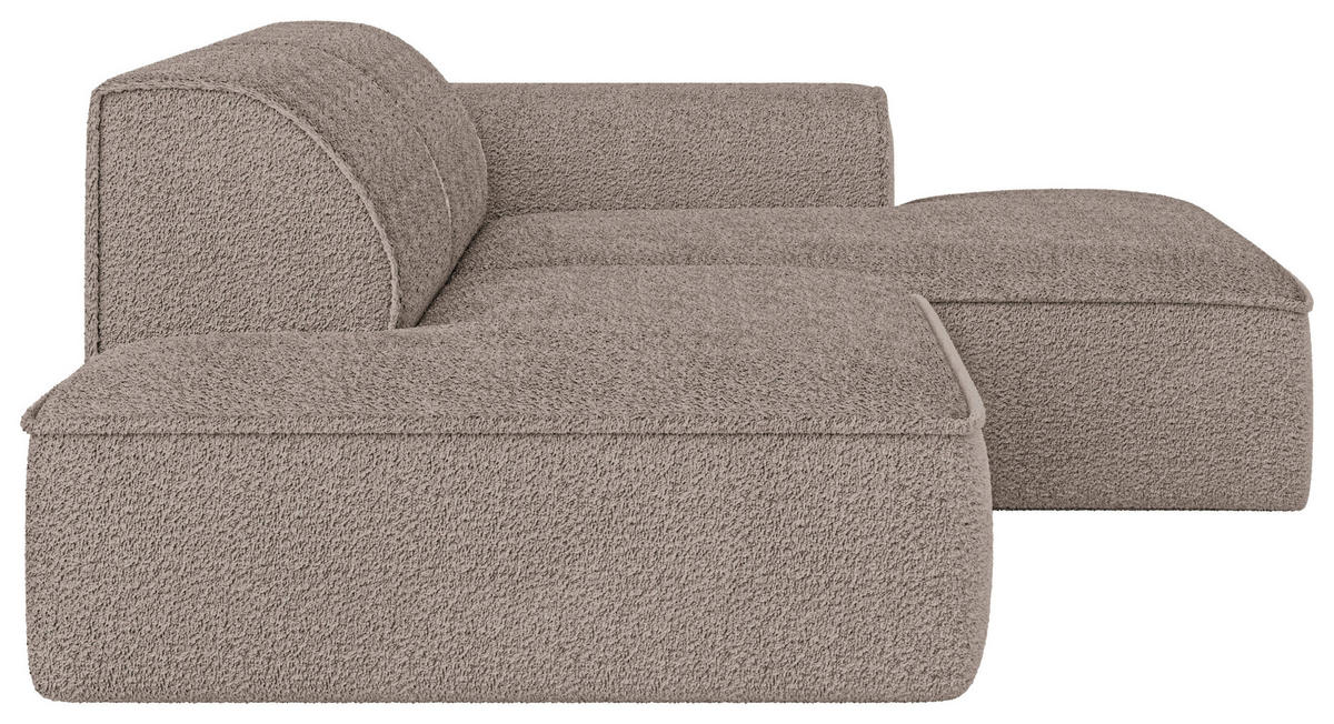 ROHOVÁ SEDAČKA, plast, textil, kompozitní dřevo, šedohnědá - černá/šedohnědá, Konvenční, kompozitní dřevo/textil (294/165cm) - Livetastic