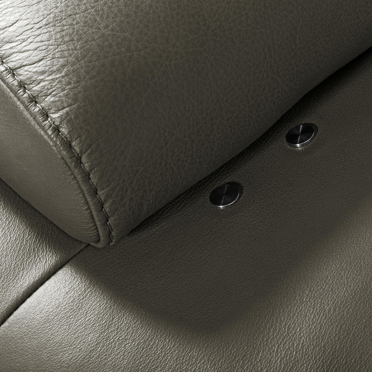 ECKSOFA  in Echtleder Grau  306/237 cm  - Schwarz/Grau, Design, Leder/Metall (306/237cm) - Livetastic