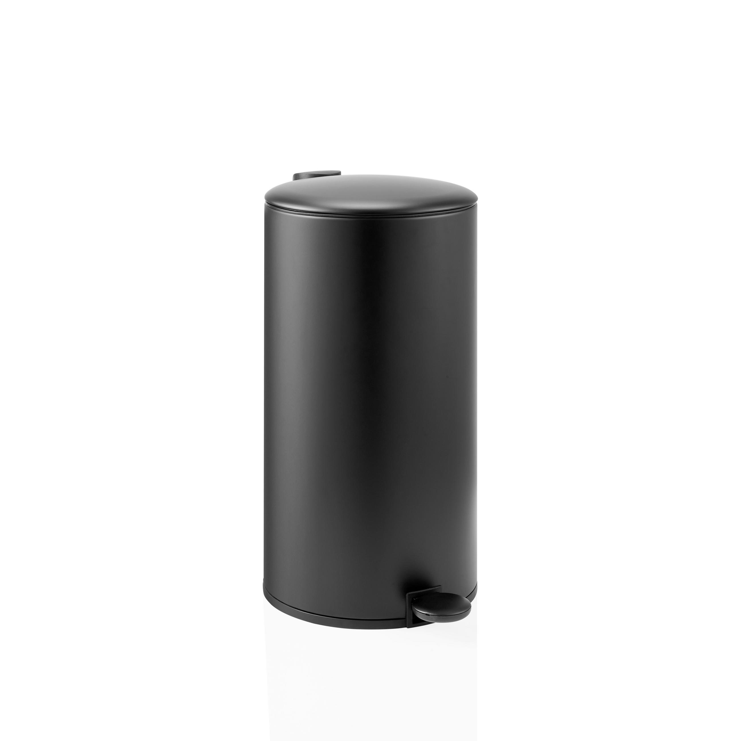ABFALLEIMER 30 l  Metall  - Schwarz, MODERN, Kunststoff/Metall (33,5/60,5/29cm) - MID.YOU