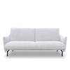 SCHLAFSOFA in Mikrofaser Silberfarben  - Silberfarben/Schwarz, Design, Textil/Metall (234/102/95cm) - MID.YOU