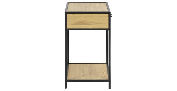 NACHTSCHRANK 42/63/35 cm - Wildeiche/Eichefarben, Design, Holzwerkstoff/Metall (42/63/35cm) - Carryhome