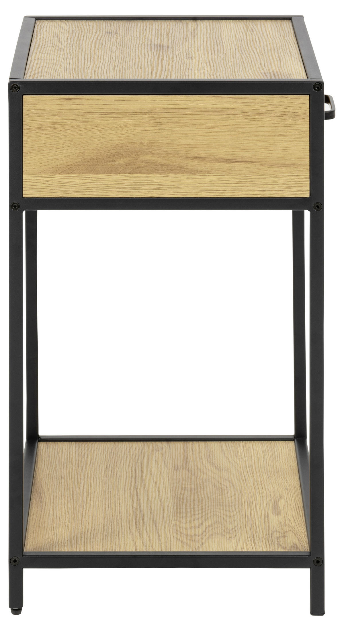 NACHTSCHRANK 42/63/35 cm  - Wildeiche/Eichefarben, Design, Holzwerkstoff/Metall (42/63/35cm) - Carryhome