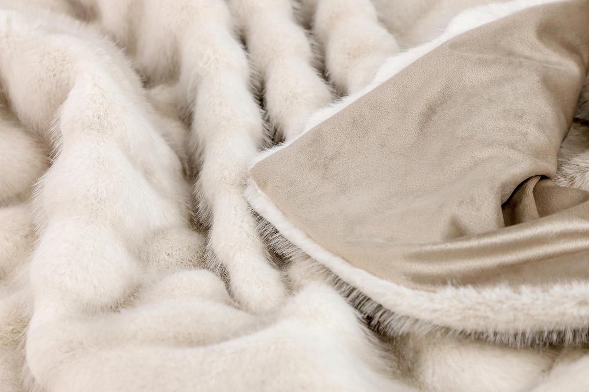 PLAID COUTURE 130/170 cm  - Creme/Weiß, Design, Textil (130/170cm) - Musterring
