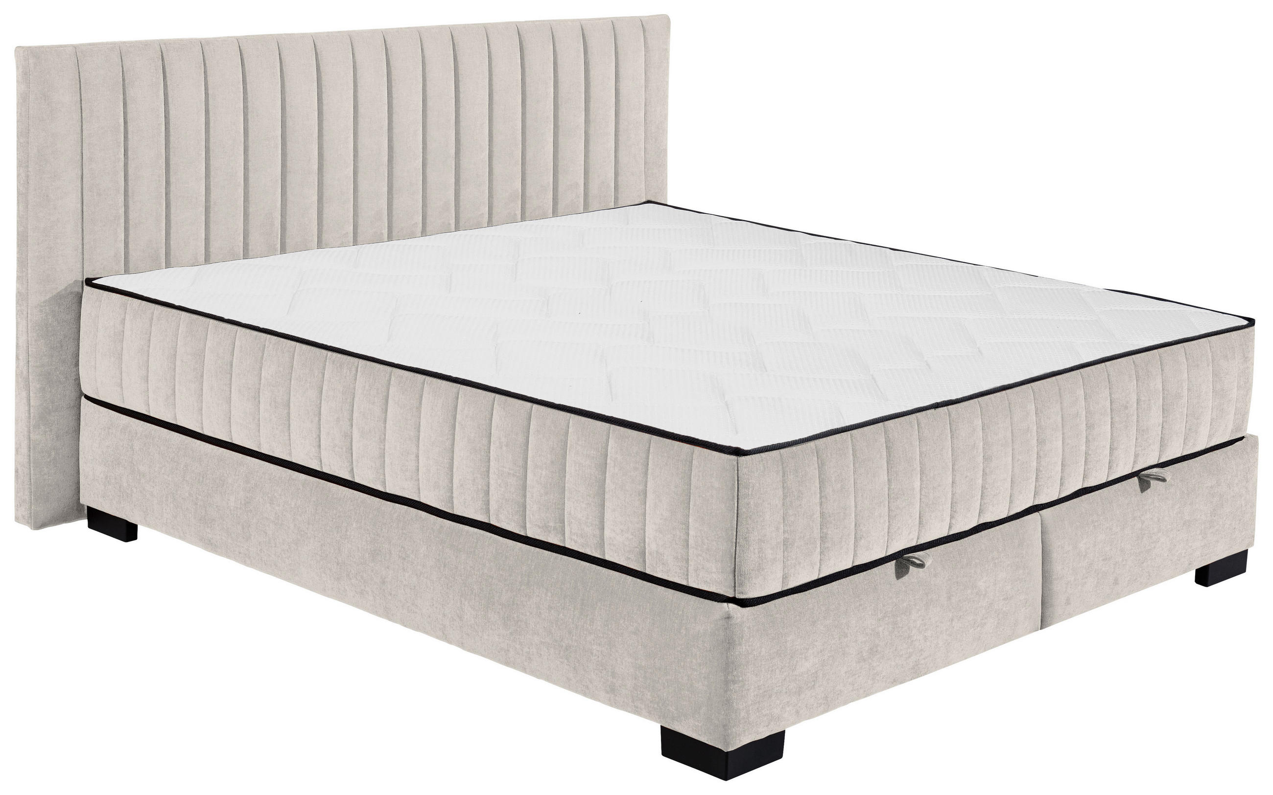 BOXBETT 180/200 cm  in Beige  - Beige/Schwarz, MODERN, Holzwerkstoff/Kunststoff (180/200cm) - MID.YOU