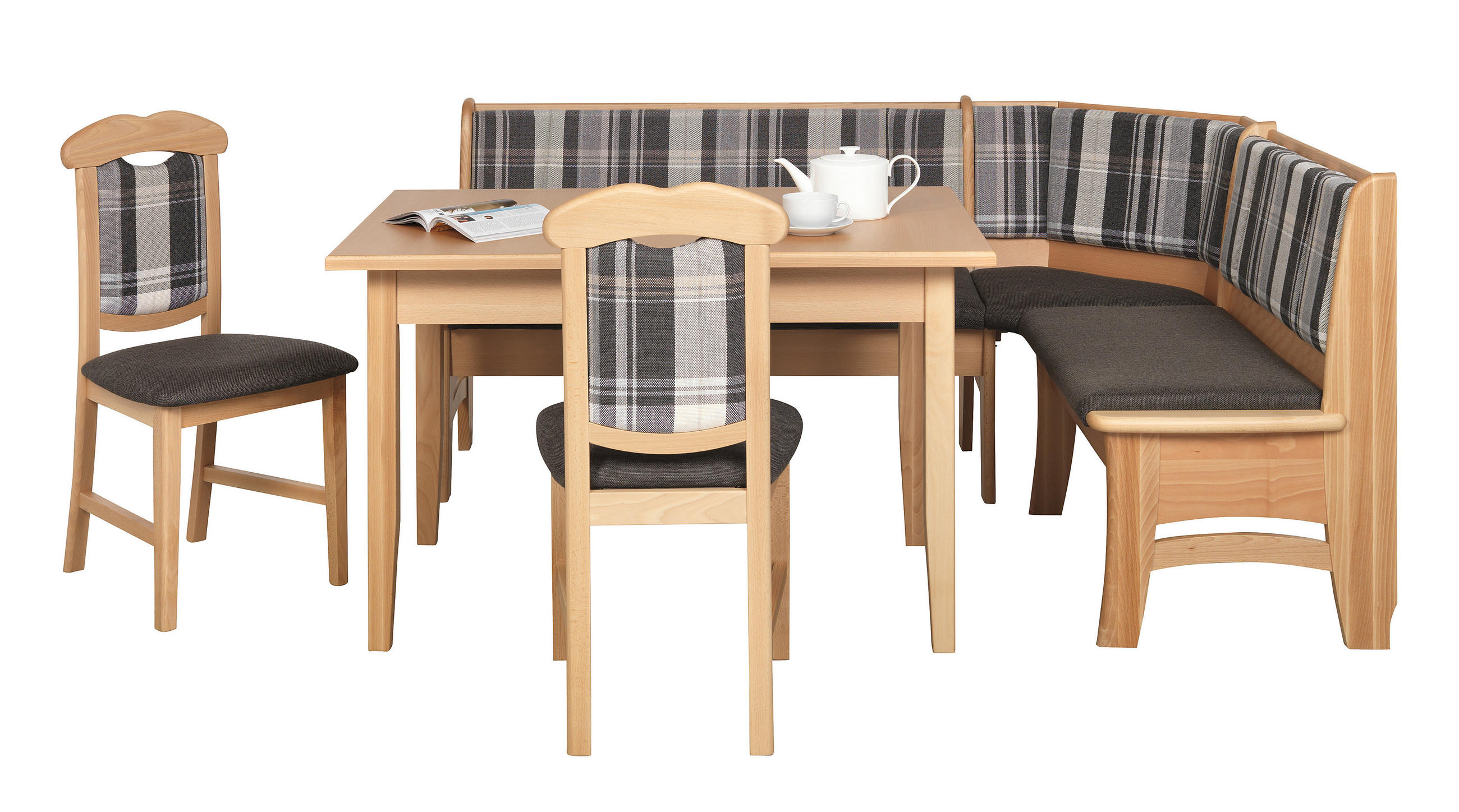 Eckbankgruppe In Holz Textil Holzwerkstoff Braun Grau Buchefarben Hellblau Online Kaufen Xxxlutz At 