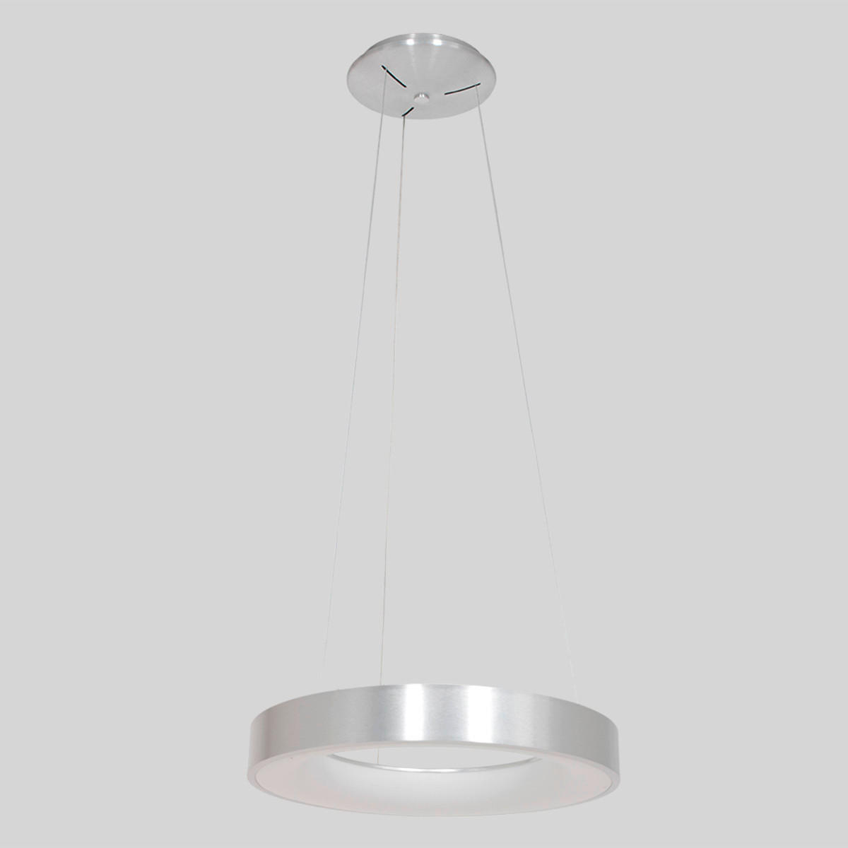 PENDELLEUCHTE 48/165 cm  - Edelstahlfarben, Design, Kunststoff/Metall (48/165cm)