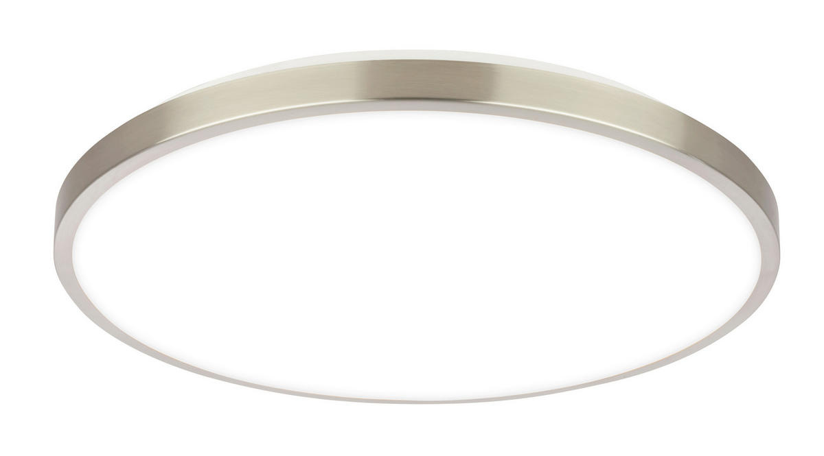 LED-DECKENLEUCHTE Kaida 33/6 cm   - Nickelfarben, Basics, Kunststoff/Metall (33/6cm)