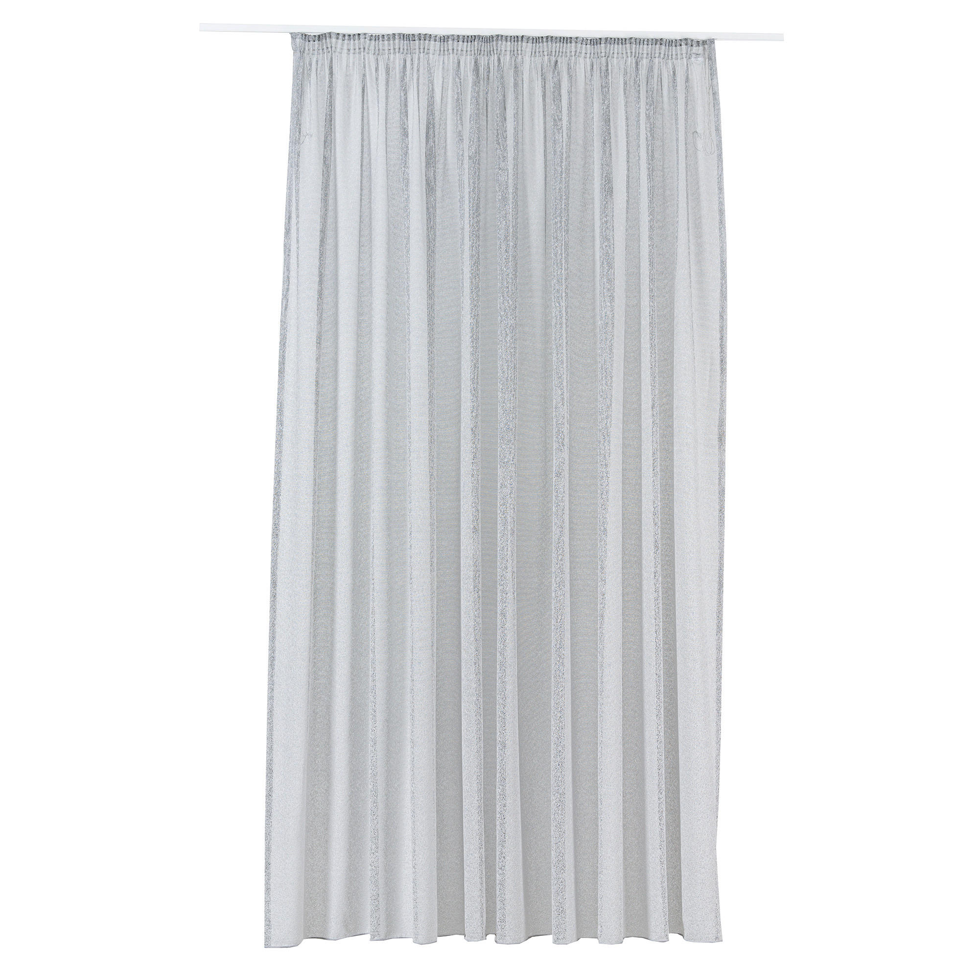 Perdea Confecționată semitransparent  - gri deschis, Basics, textil (24/31/6cm)