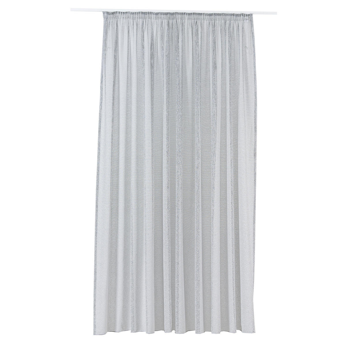 Perdea Confecționată semitransparent  - gri deschis, Basics, textil (24/31/6cm)