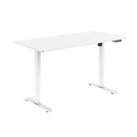 SCHREIBTISCH 160/80/73-123 cm Weiß höhenverstellbar elektrisch höhenverstellbar  - Weiß, MODERN, Holzwerkstoff/Metall (160/80/73-123cm) - Livetastic