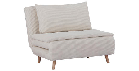 SCHLAFSOFA Cord Beige  - Beige/Naturfarben, Design, Holz/Textil (105/80/90cm) - Carryhome
