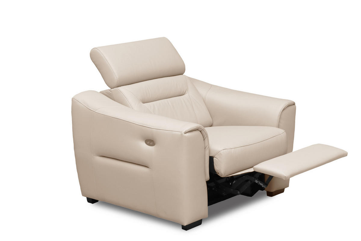RELAX FOTEL - Pezsgő/fekete, Design, bőr/textil (103/86-104/102cm) - Celina Home