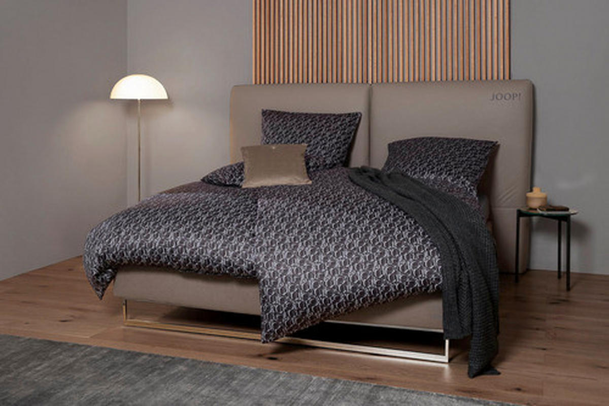 BETTWÄSCHE Makosatin 135/200 cm  - Graphitfarben, Design, Textil (135/200cm) - Joop!