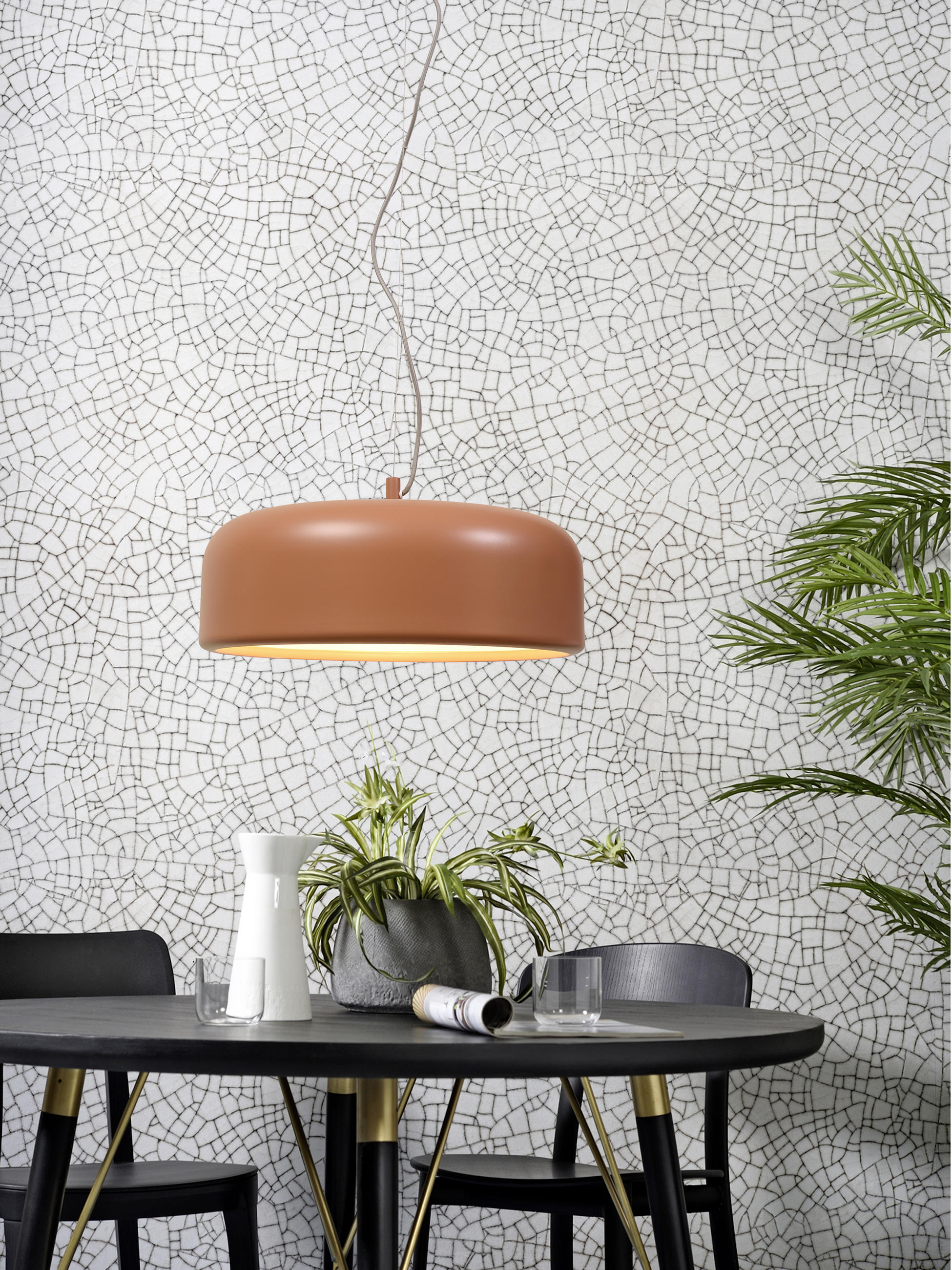 HÄNGLAMPA Marseille 47/176/23 cm  - terrakotta, Design, metall (47/176/23cm) - It's about Romi