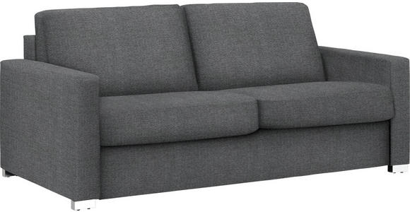 SCHLAFSOFA in Webstoff Grau - Chromfarben/Grau, KONVENTIONELL, Metall (188/86/97cm) - Novel