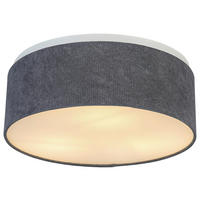 DECKENLEUCHTE  40/15 cm    - Anthrazit, Trend, Kunststoff/Textil (40/15cm) - Novel