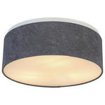 DECKENLEUCHTE  40/15 cm    - Anthrazit, Trend, Kunststoff/Textil (40/15cm) - Novel