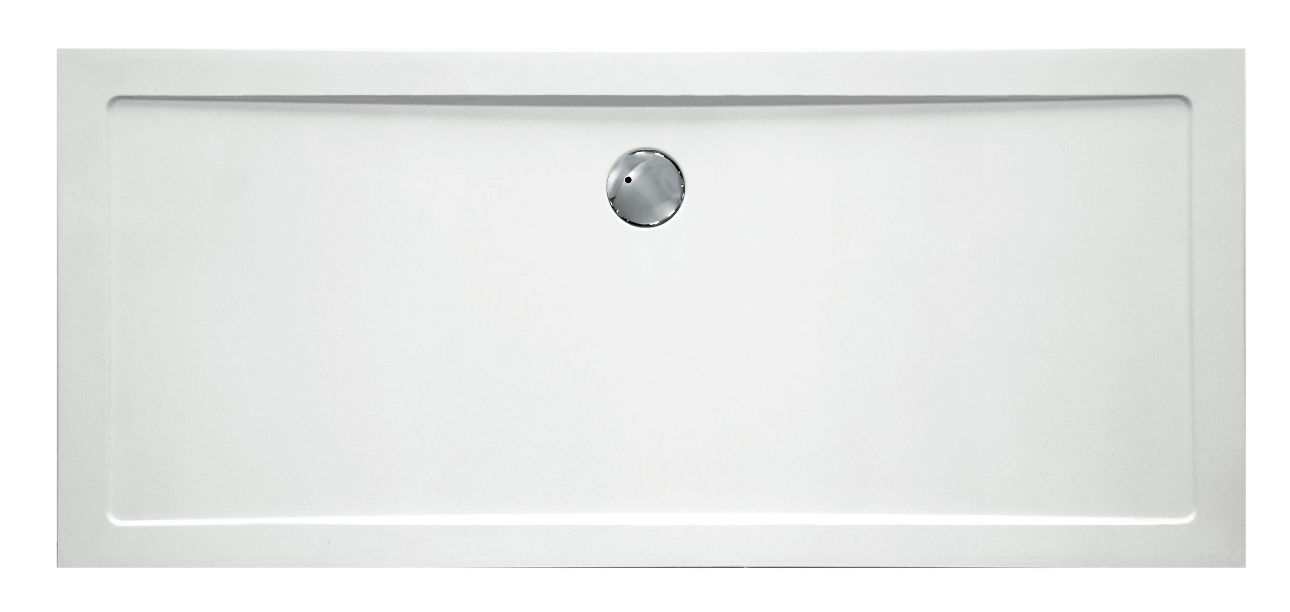 DUSCHTASSE Weiß   - Weiß, KONVENTIONELL, Kunststoff (160/90/3,5cm) - Sanotechnik