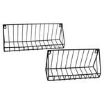 WANDREGALSET 2-teilig Schwarz  - Schwarz, Basics, Metall - Ambia Home