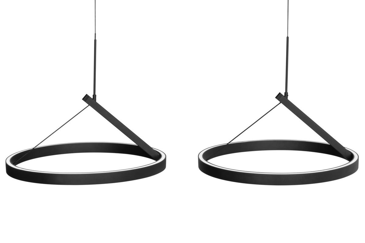 LED-HÄNGELEUCHTE Aero 98/45/150 cm   - Schwarz, Design, Metall (98/45/150cm) - Dieter Knoll