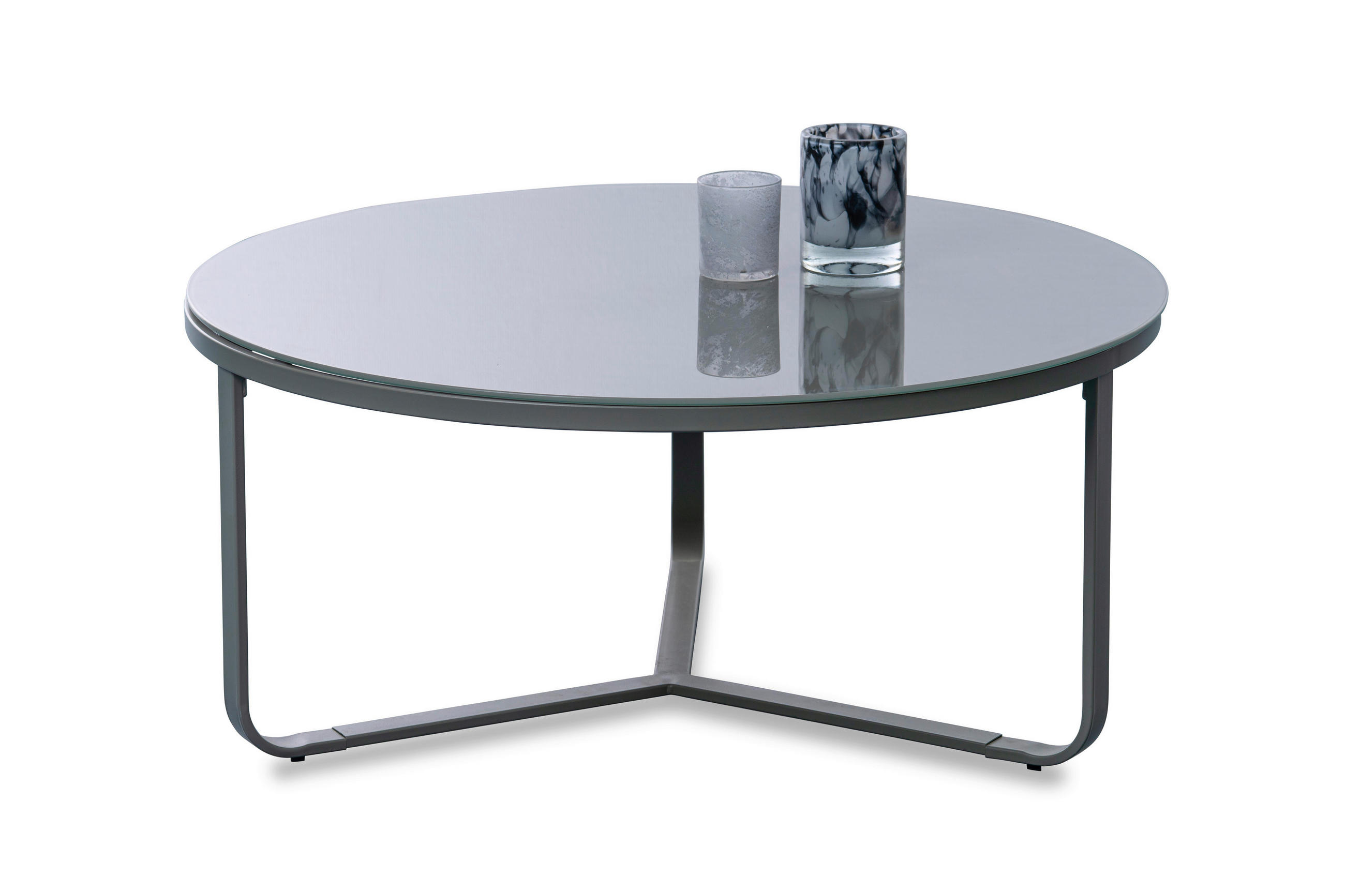 COUCHTISCH in Metall, Glas 80/80/35 cm  - Grau, Design, Glas/Metall (80/80/35cm) - Xora