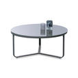 COUCHTISCH Sicherheitsglas 80/80/35 cm rund Grau  - Grau, Design, Glas/Metall (80/80/35cm) - Xora