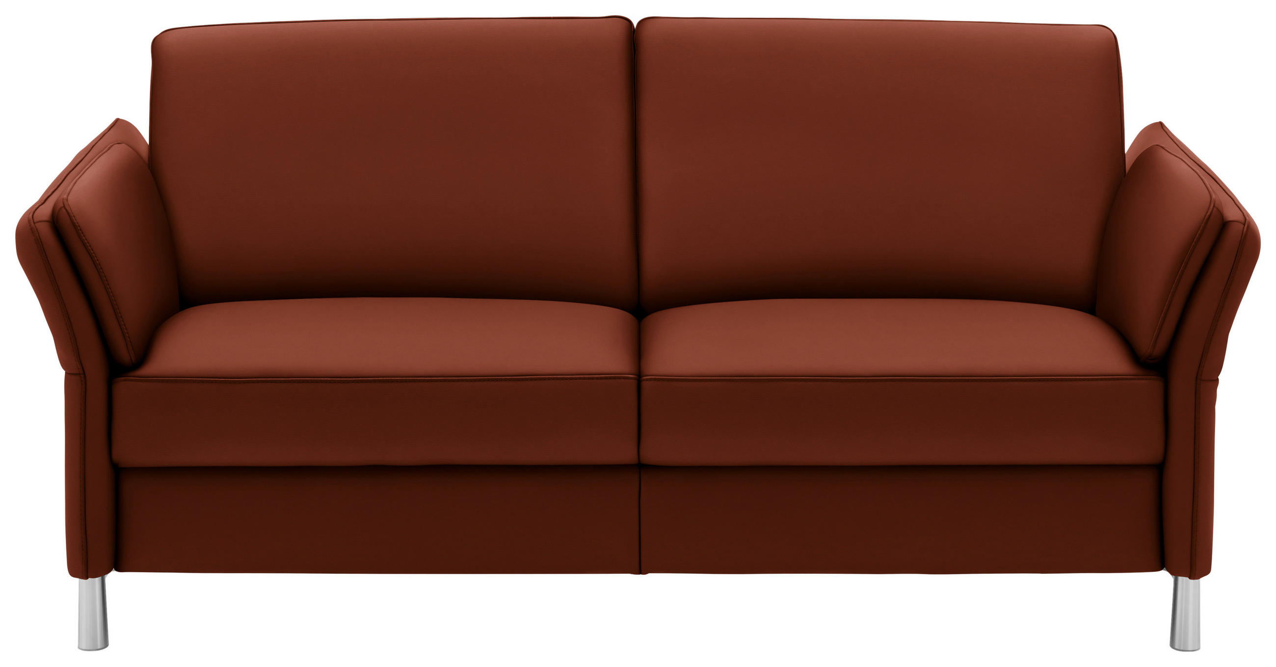 3-SITZER-SOFA  in Echtleder Cognac  - Cognac/Alufarben, Design, Leder/Metall (190/82/99cm) - Dieter Knoll