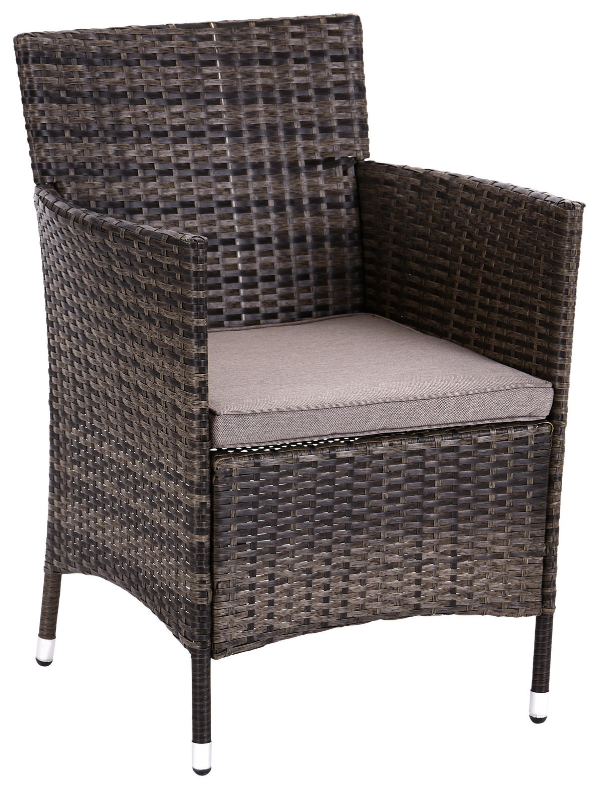 LOUNGE GARNITURA  smeđa, siva   - tamno smeđa/siva, Moderno, staklo/metal - Ambia Garden
