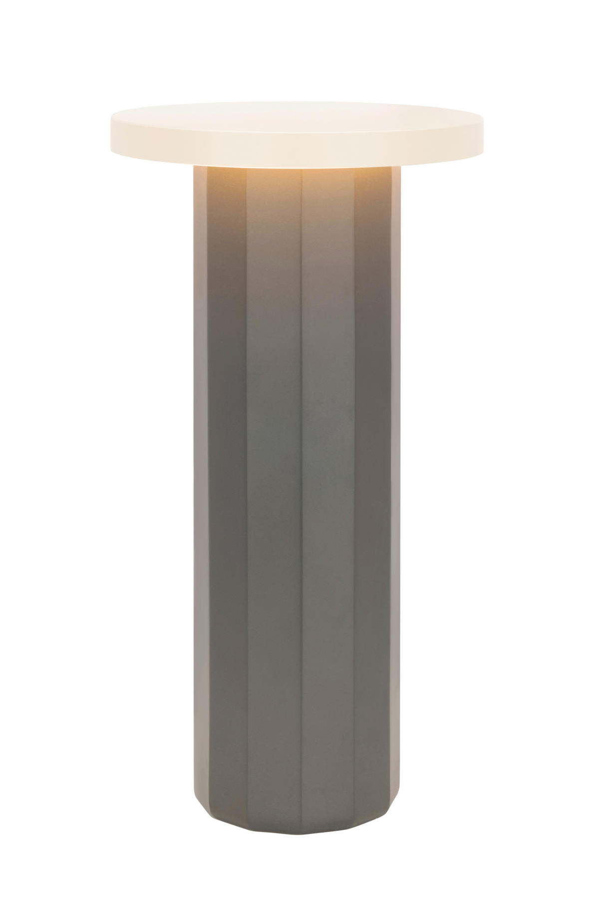NABÍJATEĽNÁ STOLNÁ LAMPA, dotykový stmievač, 16/31,6 cm  - antracitová, Design, kov/kameň (16/31,6cm) - Dieter Knoll