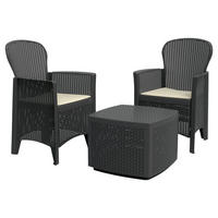 GARTENSET   - Anthrazit/Hellgrau, Konventionell, Kunststoff/Textil