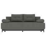 SCHLAFSOFA in Velours Grau  - Schwarz/Grau, KONVENTIONELL, Textil/Metall (200/98/90cm) - Carryhome