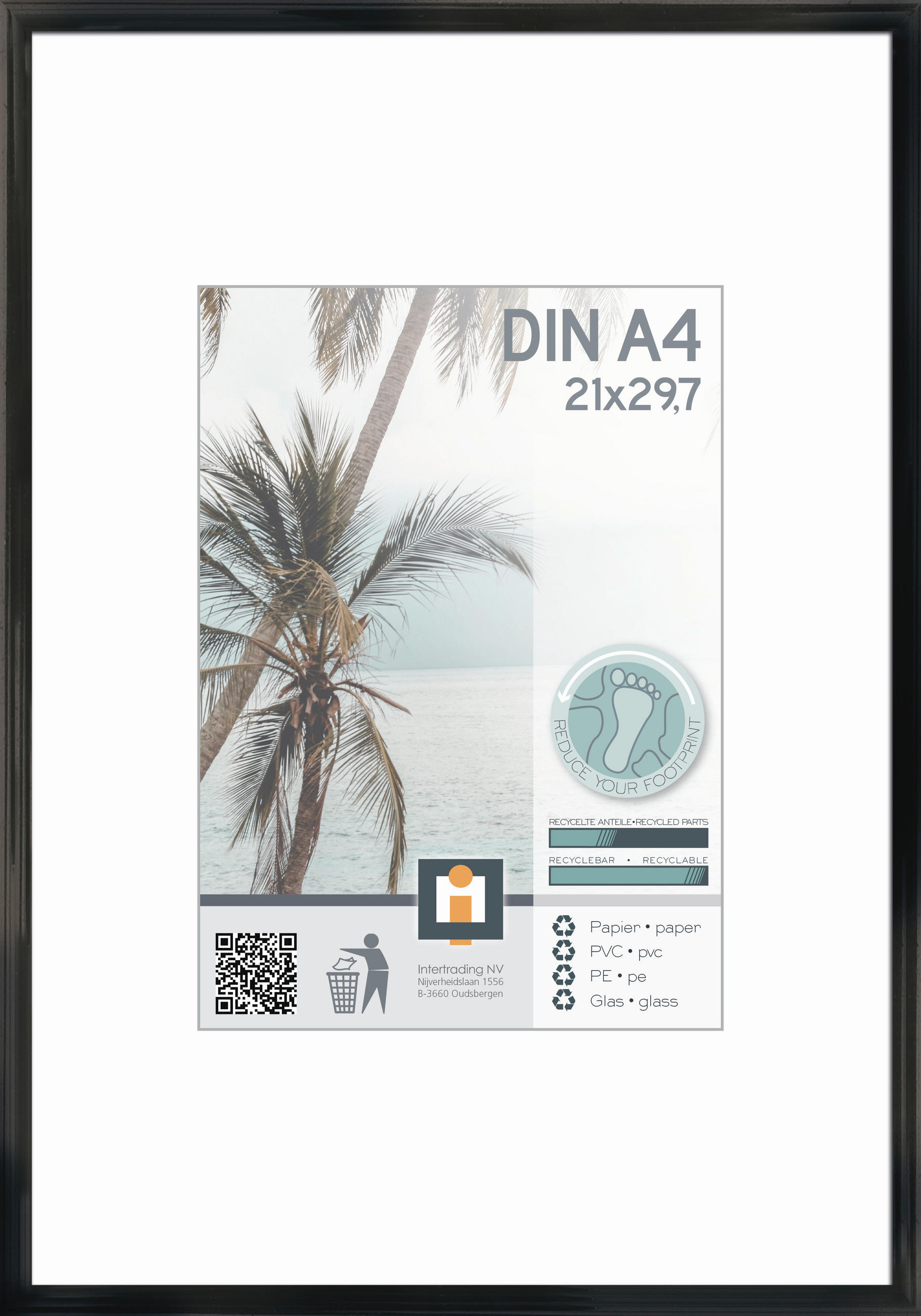 OKVIR ZA SLIKE     30,7/22,1 cm     - crna, Basics, staklo/plastika (30,7/22,1cm)