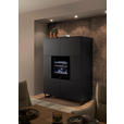 HIGHBOARD Mosel Weinschrank, 120/200/58 cm,  - Schwarz, KONVENTIONELL, Holzwerkstoff/Metall (120/200/58cm) - Carryhome