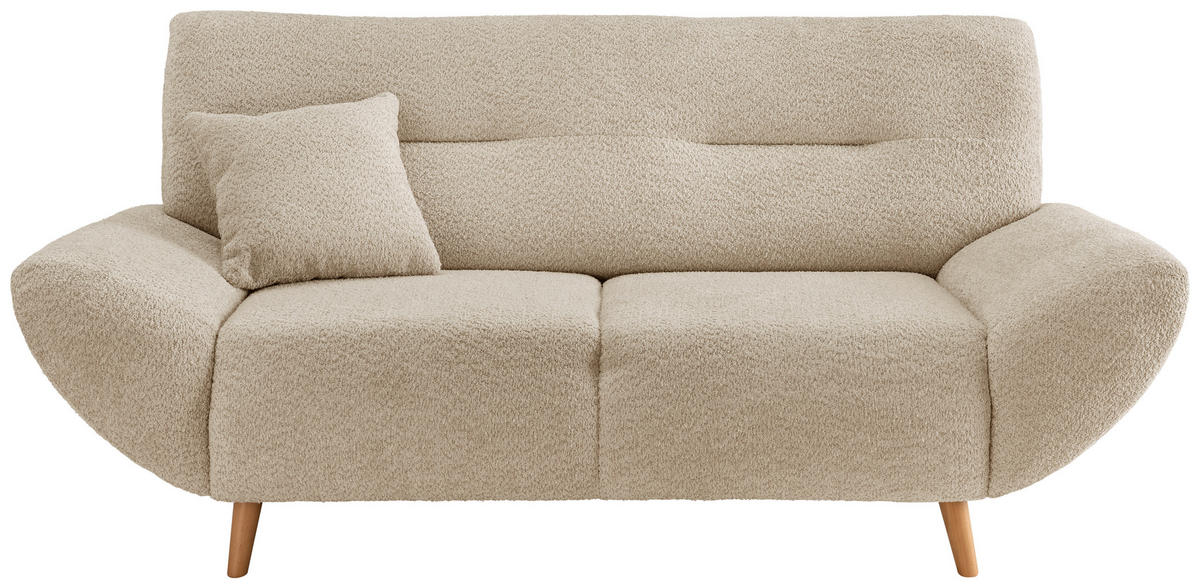 2-SITZER-SOFA in Bouclé Beige  - Wildeiche/Beige, KONVENTIONELL, Holz/Textil (173/81/90cm) - MID.YOU
