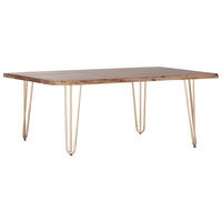 Măsuță De Cafea din lemn, metal, 110/70/45 cm   - auriu/culoare lemn acacia, Design, lemn/metal (110/70/45cm) - Landscape