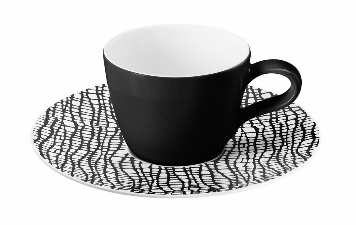 ESPRESSOTASSE Life Fashion glamorous black 90 ml  - Schwarz, Design, Keramik (0,09l) - Seltmann Weiden