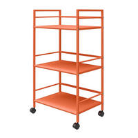 SERVIERWAGEN , Orange  - Orange, Design, Kunststoff/Metall (43/77/29cm) - MID.YOU