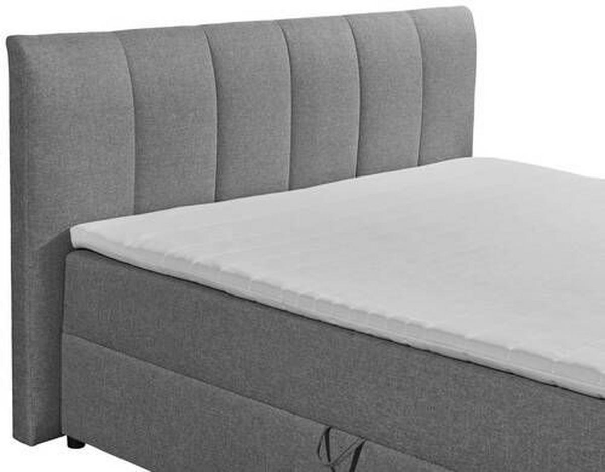 BOXSPRINGBETT 180/200 cm  in Anthrazit  - Anthrazit/Schwarz, Basics, Kunststoff/Textil (180/200cm) - MID.YOU