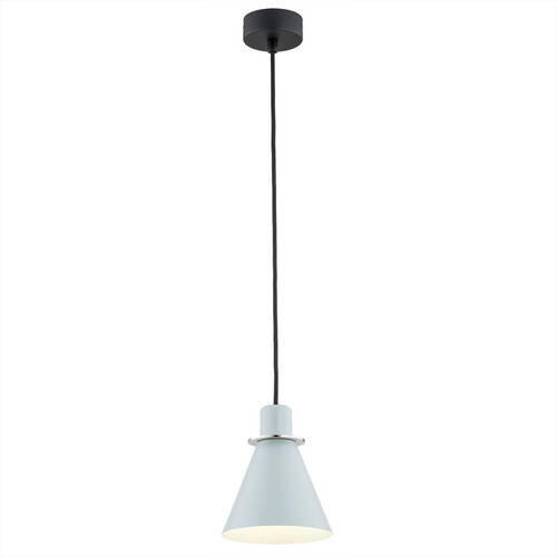 HÄNGELEUCHTE Argon Beverly 100/14,5/14,5 cm   - Chromfarben/Hellblau, Basics, Metall (100/14,5/14,5cm)