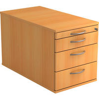 ROLLCONTAINER Buchefarben  - Buchefarben/Alufarben, KONVENTIONELL, Holzwerkstoff/Kunststoff (42,8/51,2/80cm) - Venda