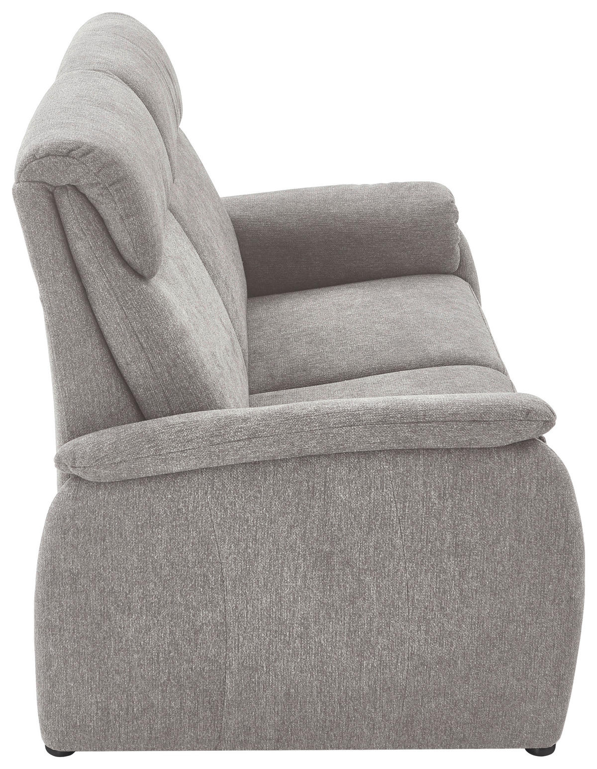 2,5-SITZER in Flachgewebe Greige  - Greige/Schwarz, Konventionell, Textil/Metall (178/107/97cm) - Pure Home Comfort