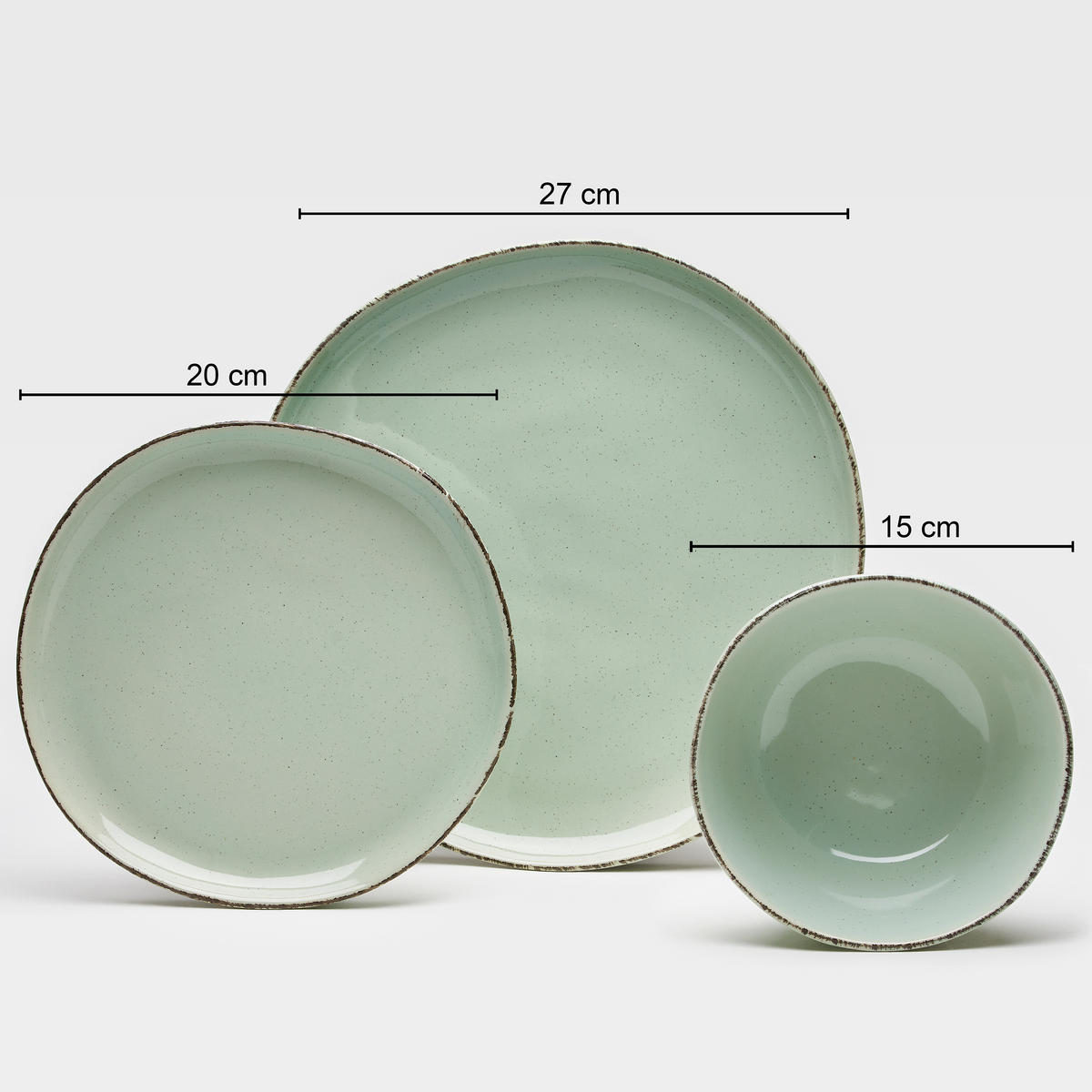 KOMPLETT SERVIS Urban 16 delar  - ljusgrön, Basics, keramik - Van Well
