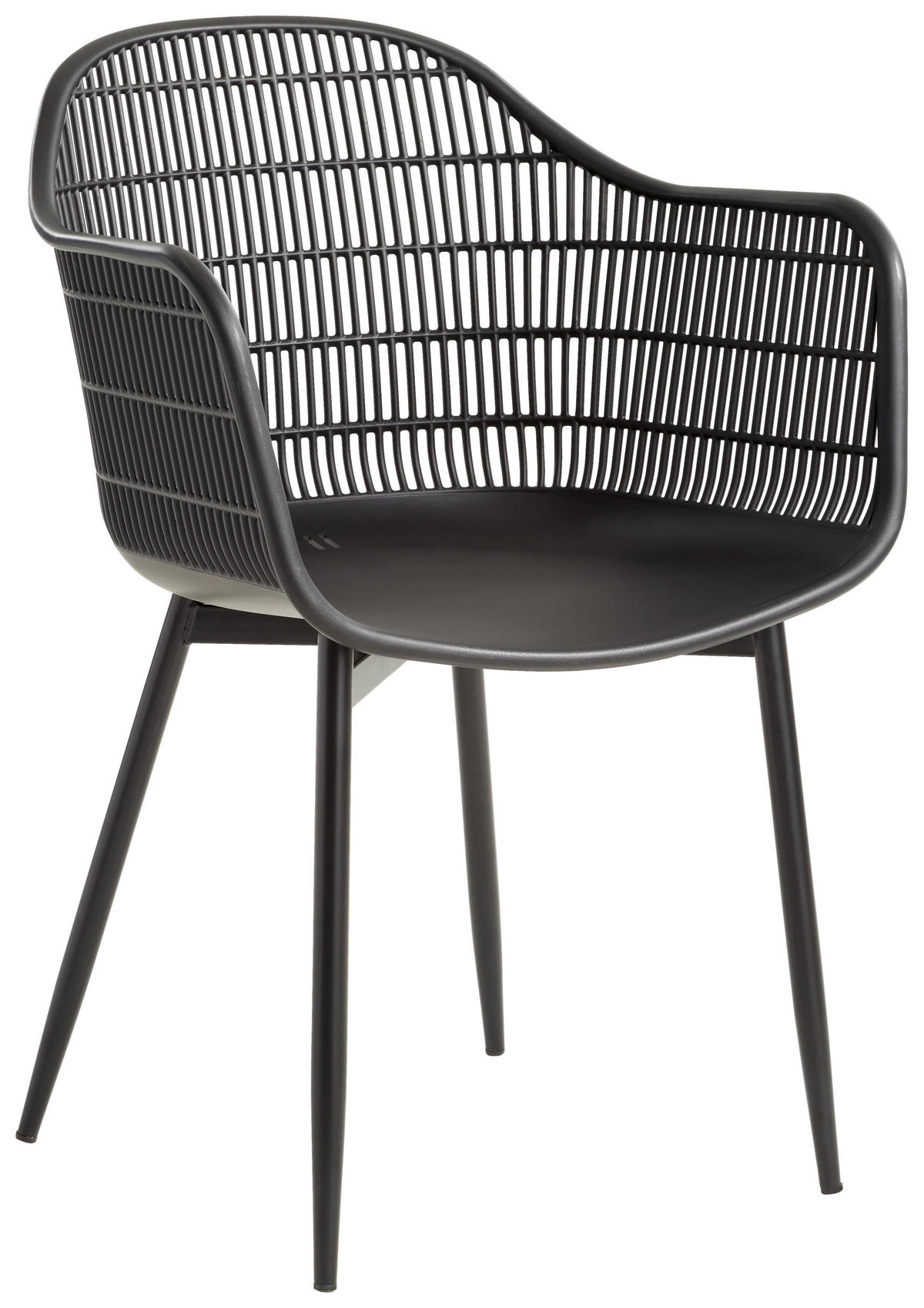 SADA NA BALKON 3dílné,  - černá, Moderní, kov/plast (53/85/63cm) - Ambia Garden