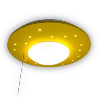 DĚTSKÉ STROPNÍ SVÍTIDLO, 54/11 cm  - bílá/žlutá, Basics, kompozitní dřevo/plast (54/11cm)