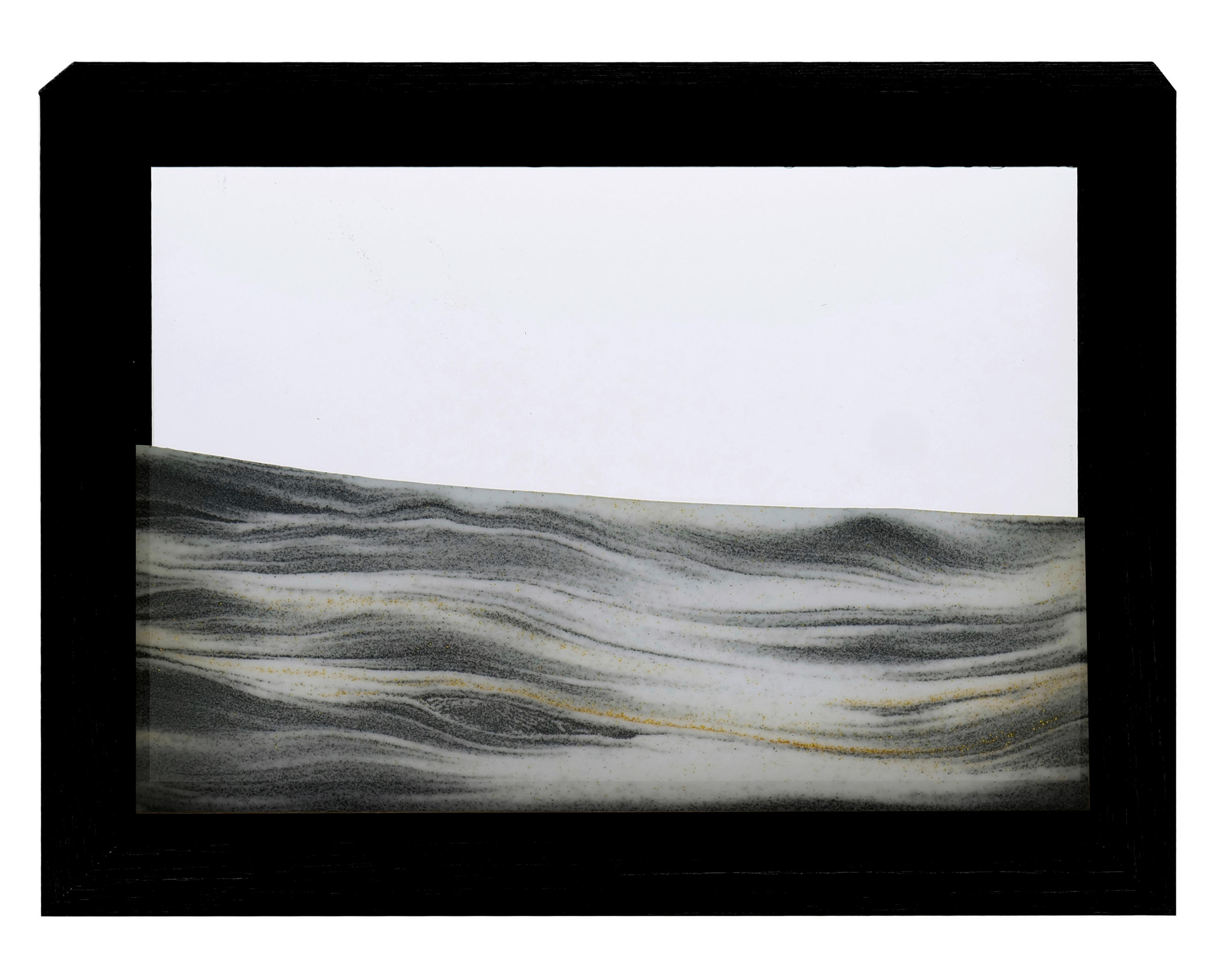 BILD Strand & Meer  - Schwarz, Design, Glas/Naturmaterialien (21,5/4/16,5cm) - Ambia Home
